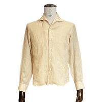 大地系一體領亞麻襯衫