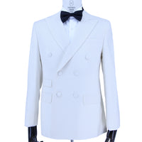 全羊毛白色燕尾服套裝