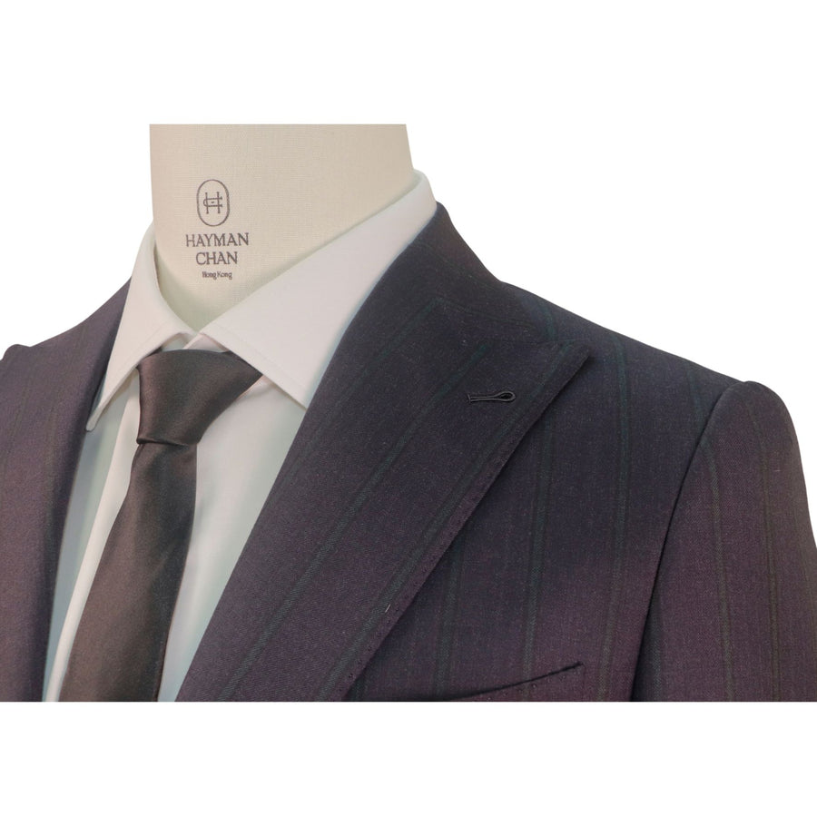 Marzoni 140's Emerald Green Stripe Suit