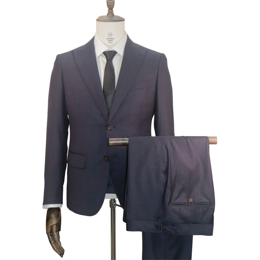 Marzoni 140's Emerald Green Stripe Suit