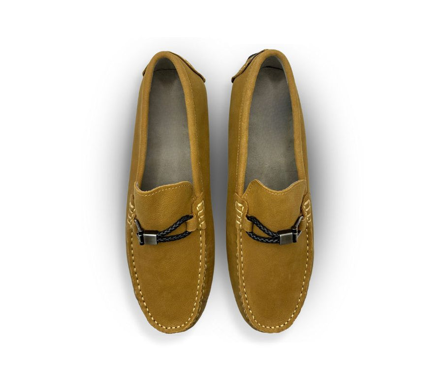 Mustard Leather Driving Shoes