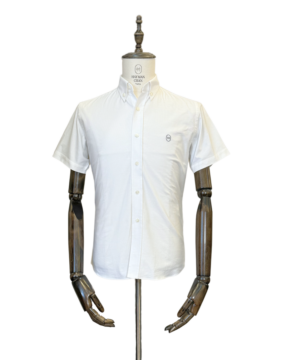 Cotton Oxford Shirt in Short Sleeves