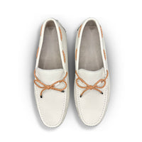 Cream Leather Driving Shoes