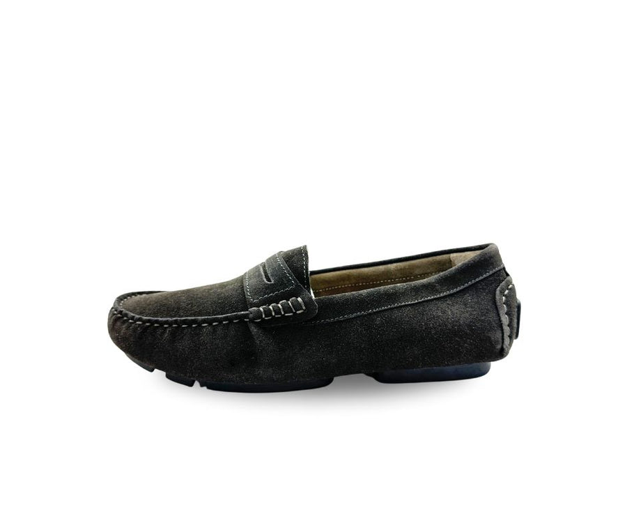 Charcoal Grey Suede Driving Shoes